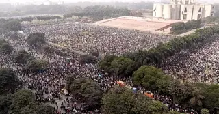 খালেদা জিয়ার জানাজা: ছবিতে মানিক মিয়া অ্যাভিনিউ